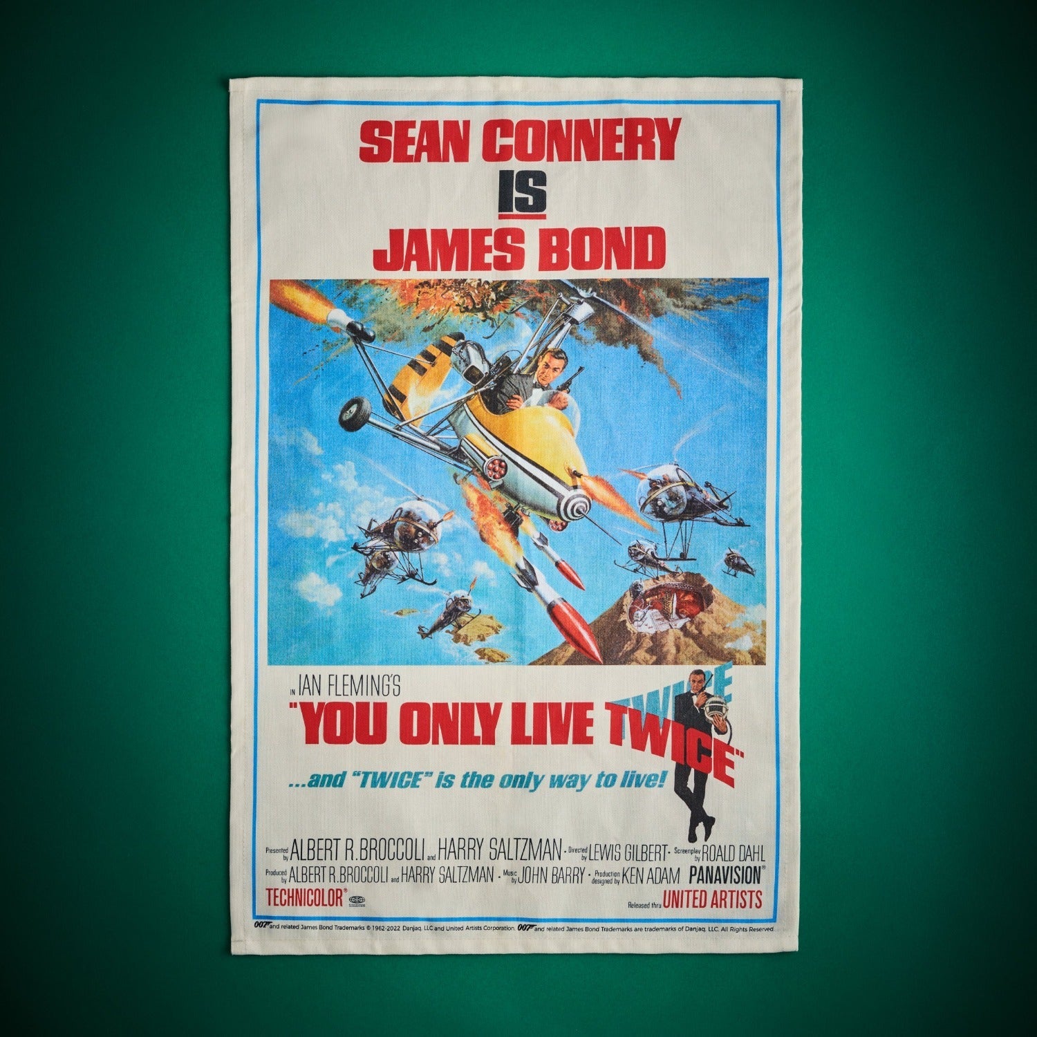 James Bond You Only Live Twice Tea Towel 007Store