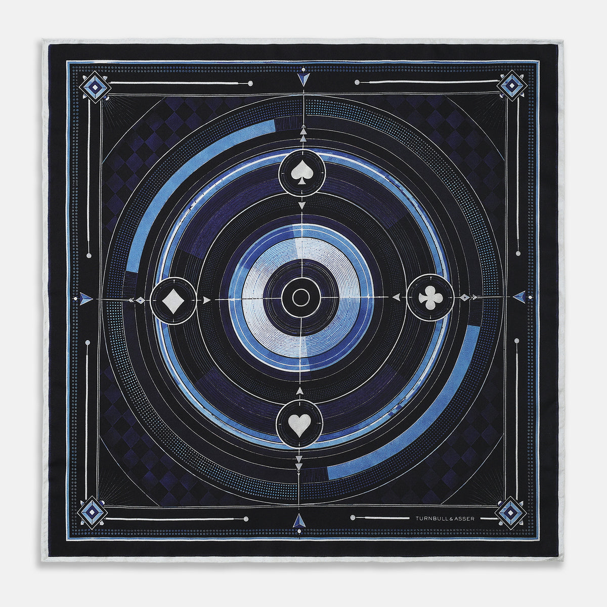 James Bond Target Silk Pocket Square - Casino Royale 20th Anniversary Edition - By Turnbull & Asser 007Store