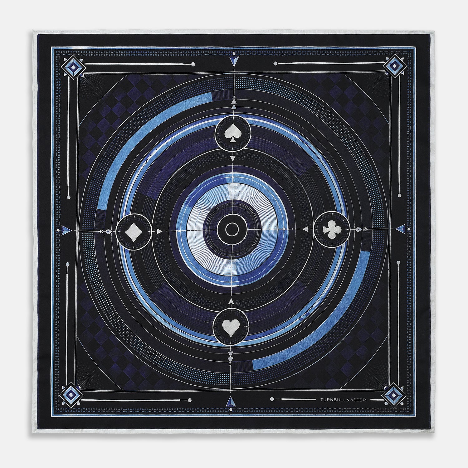 James Bond Target Silk Pocket Square - Casino Royale 20th Anniversary Edition - By Turnbull & Asser 007Store