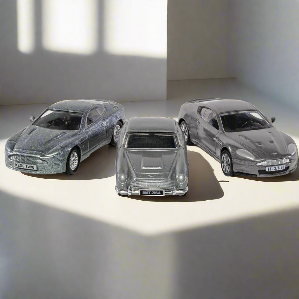 James Bond Aston Martin Model Car Trio - DB5, V12 Vanquish & DBS Edition - By Corgi 007Store
