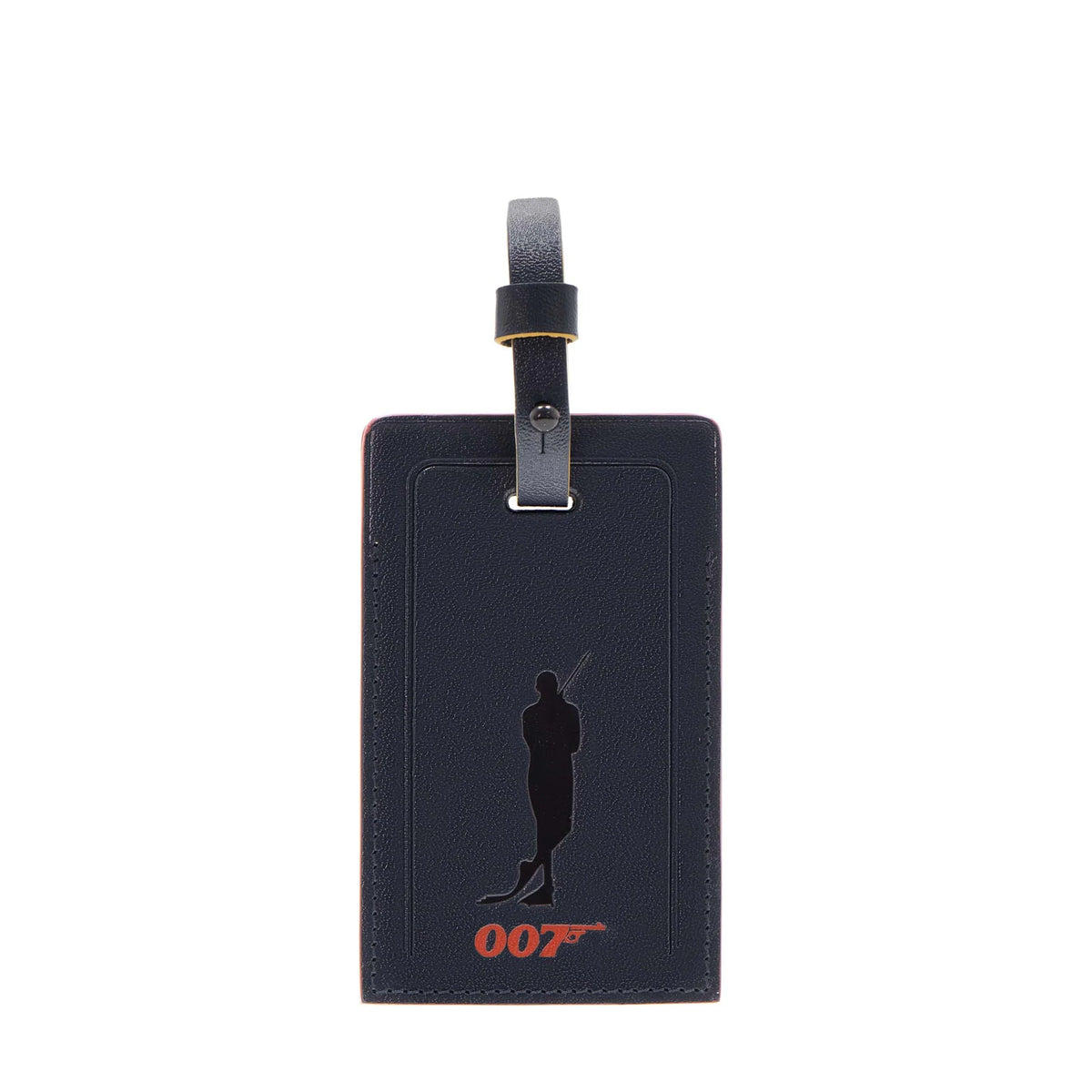 James Bond Navy Leather Luggage Tag - Thunderball Edition - By Globe-Trotter