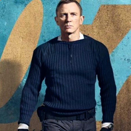 James Bond Navy Army Sweater - No Time To Die Edition - By N. Peal 007Store