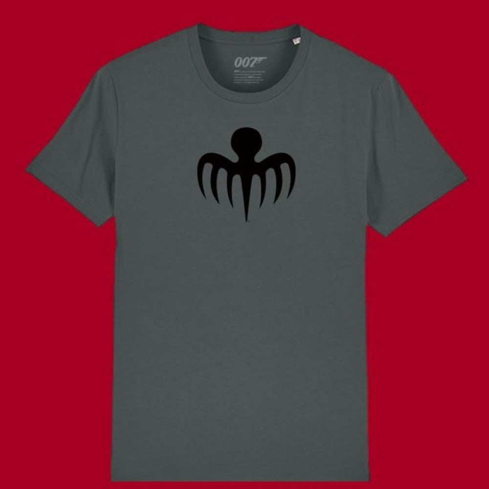 James Bond T-Shirt mit SPECTRE-Symbol, Anthrazitgrau