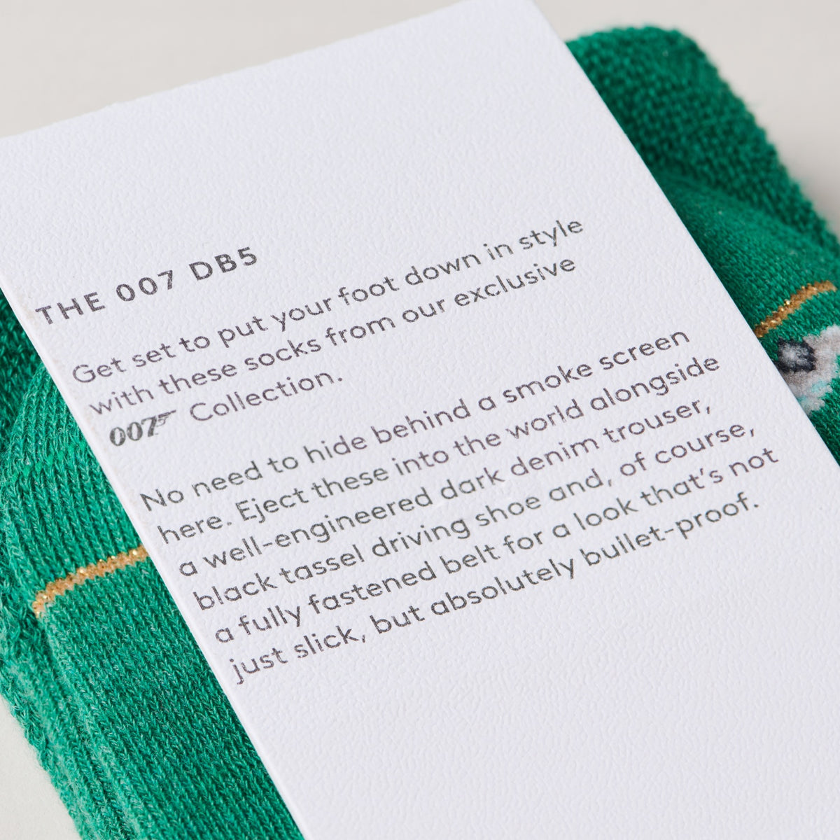 &quot;The 007 DB5&quot; James Bond Socks - Goldfinger Edition - By The London Sock Exchange