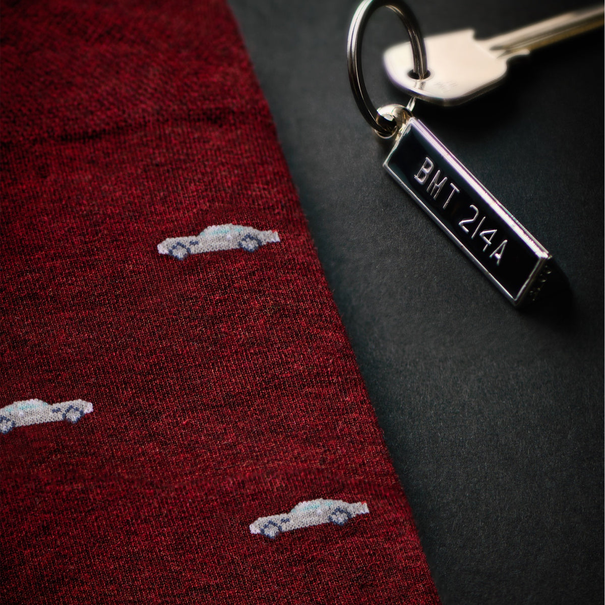&quot;The Burgundy 007 DB5&quot; James Bond Socks - GoldenEye Anniversary Edition - By The London Sock Exchange