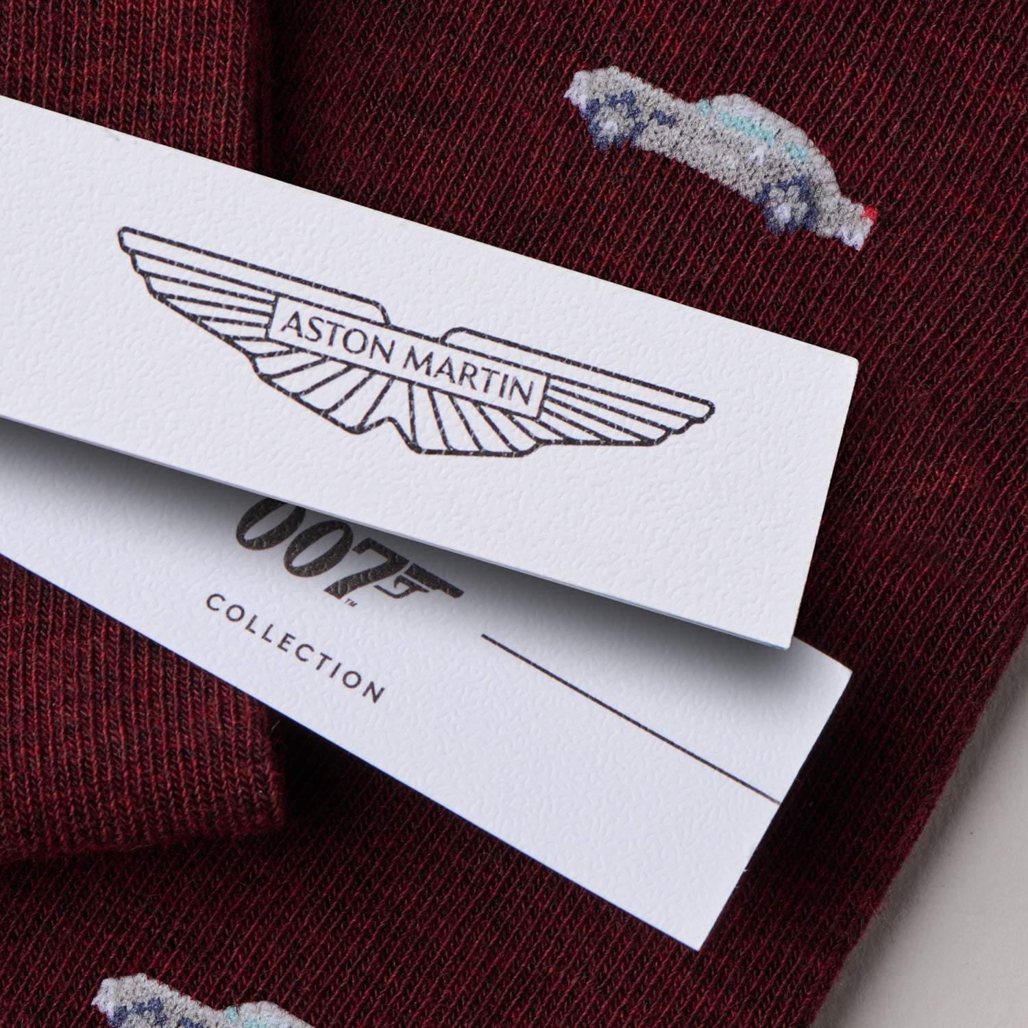 "The Burgundy 007 DB5" James Bond Socks - GoldenEye Anniversary Edition - By The London Sock Exchange 007Store