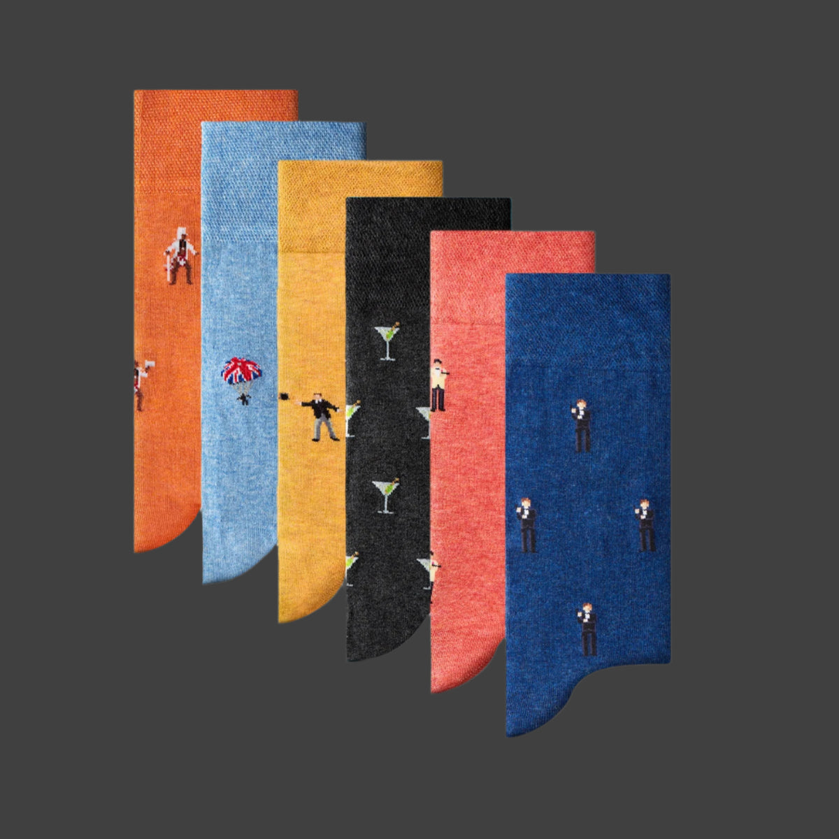 James Bond Six Sock Giftbox - By The London Sock Exchange