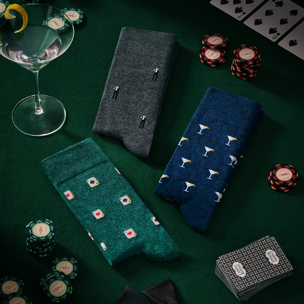 James Bond Three Sock Gift Box - Casino Royale Edition - By The London Sock Exchange 007Store