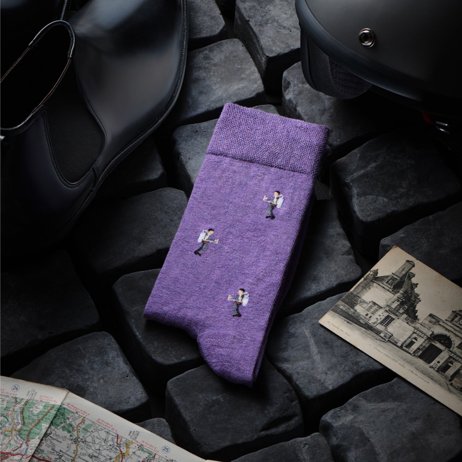 "The Violet Jetpack" James Bond Socks - Thunderball Anniversary Edition - By The London Sock Exchange 007Store
