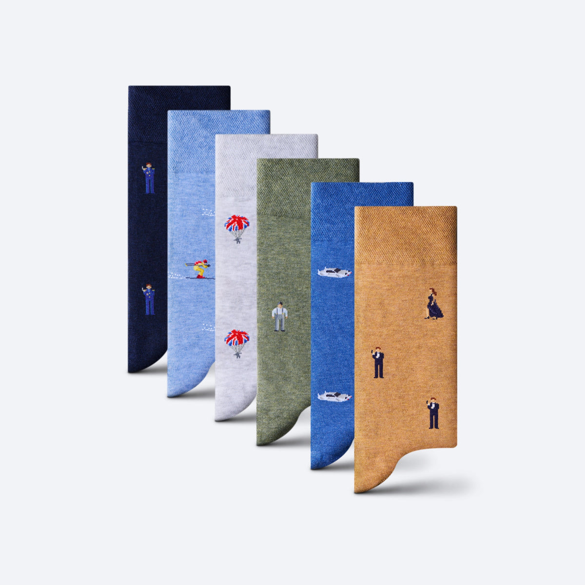 James Bond Six Sock Giftbox - The Spy Who Loved Me Edition - By The London Sock Exchange