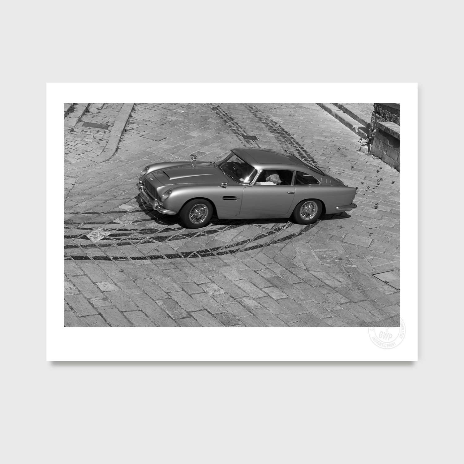 007 DB5 Tire Tracks In Matera (2019) Studio Stamped Print - By Greg Williams Photography PHOTO PRINT Greg Williams 