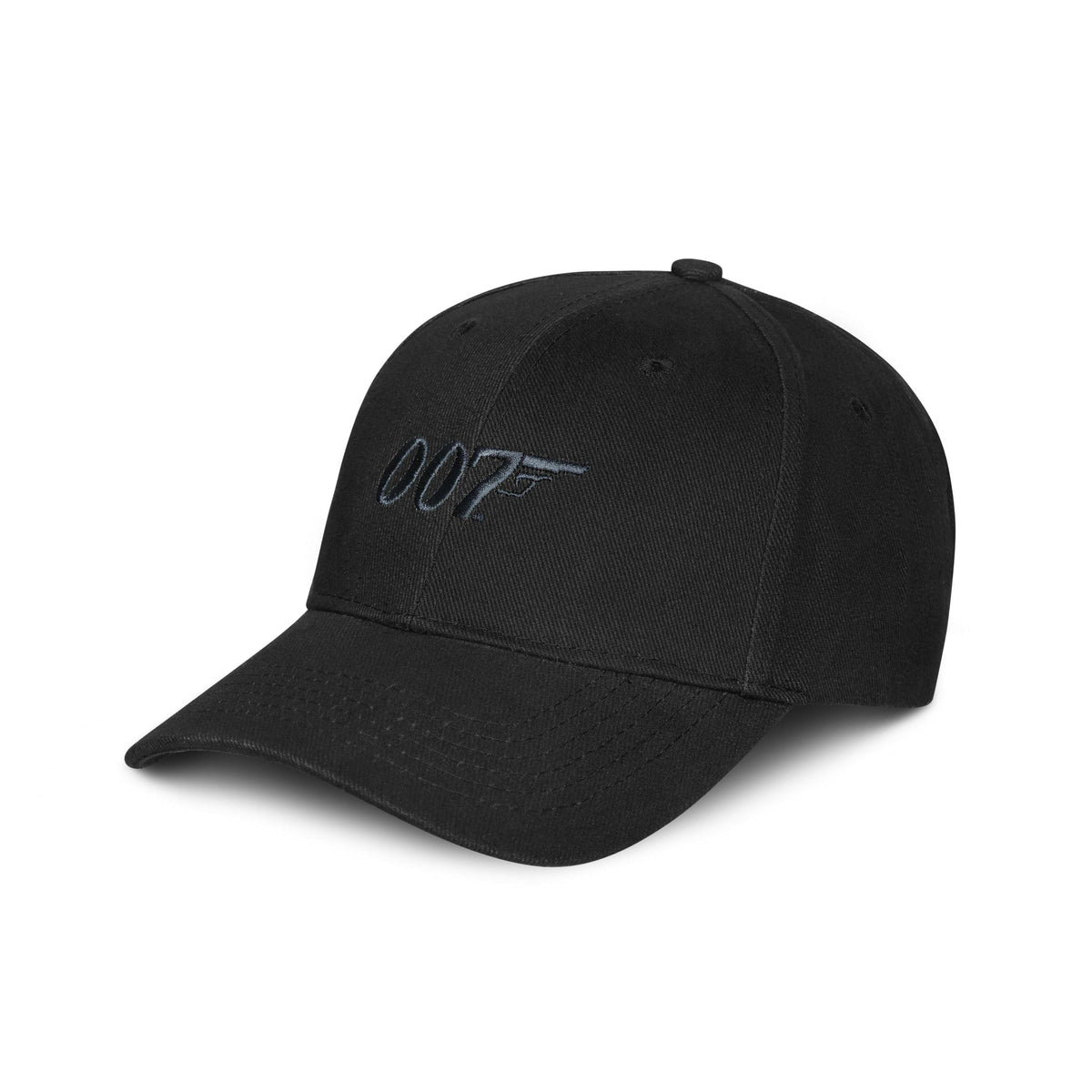 007 Embroidered Baseball Cap - Grey on Black CAP EML 