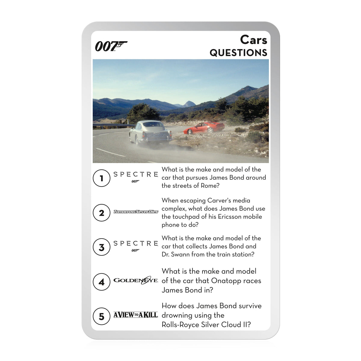 007 James Bond Top Trumps Quiz - No Time To Die Edition GAMES Winning Moves 