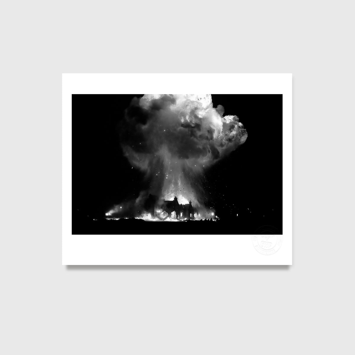 Skyfall Lodge Explosion (2012) Studio Stamped Print - By Greg Williams Photography