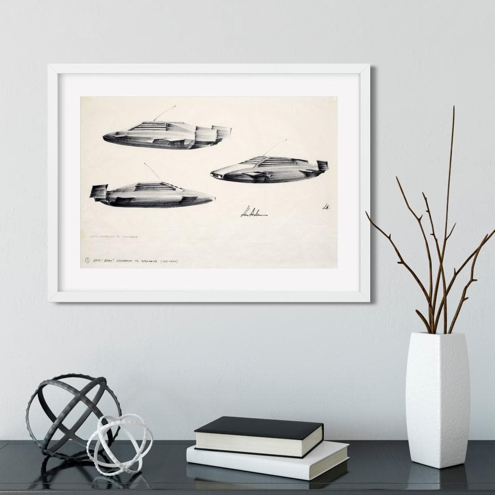 James Bond Ken Adam Lotus Esprit Art Print - The Spy Who Loved Me Numbered Edition (Unframed) 007Store