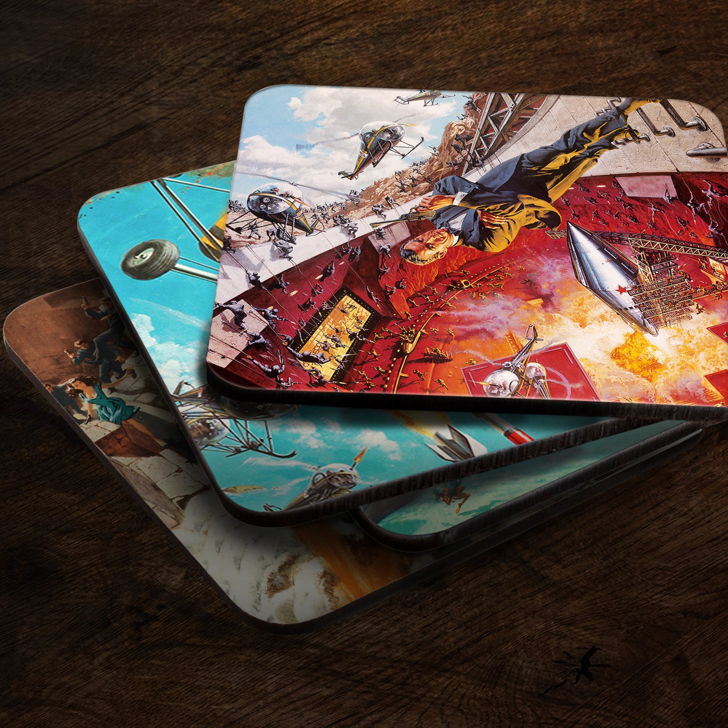 James Bond Coaster Set - Thunderball & You Only Live Twice | 007Store