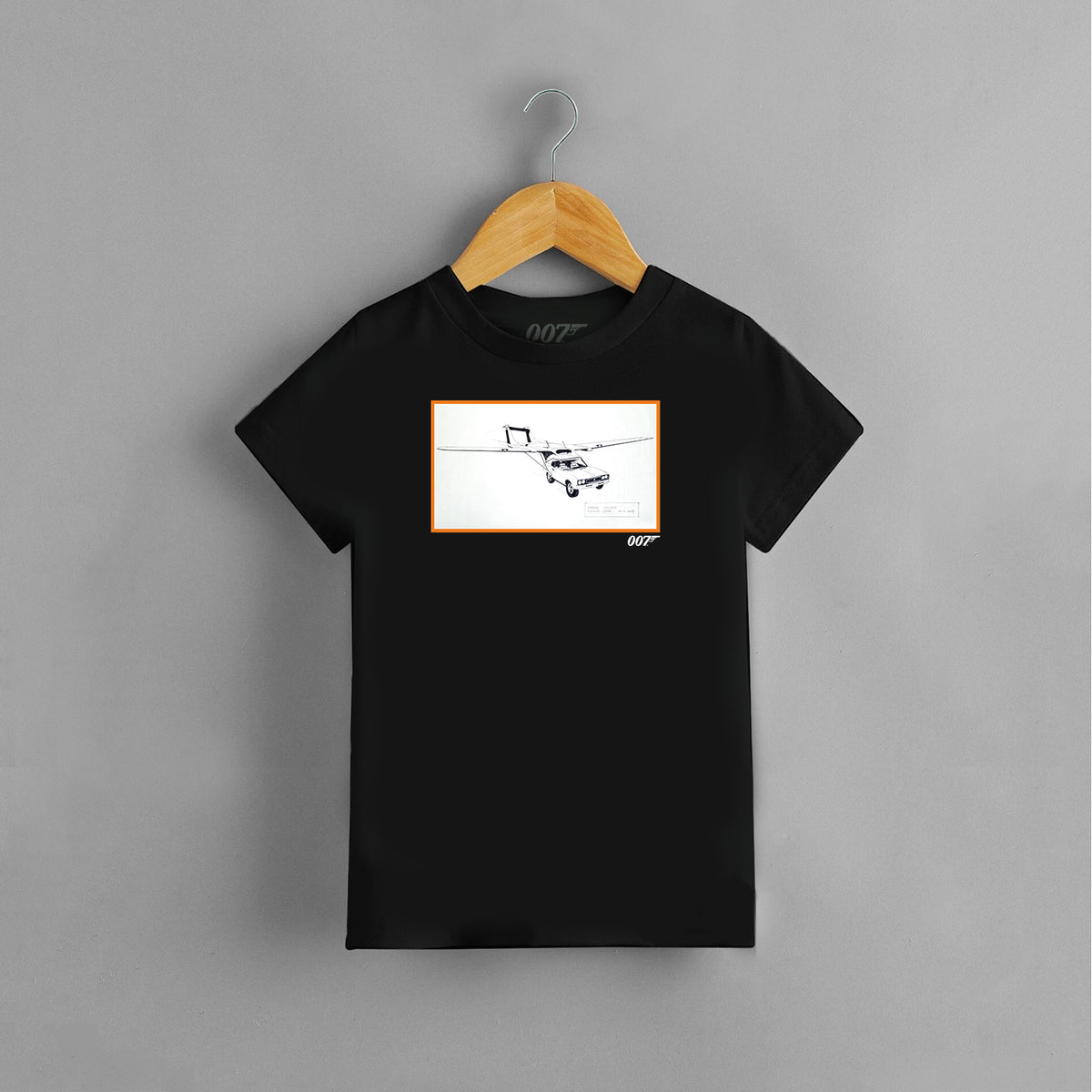James Bond T-Shirt „Fliegendes Auto“ für Kinder/Teenager (6 Farben)