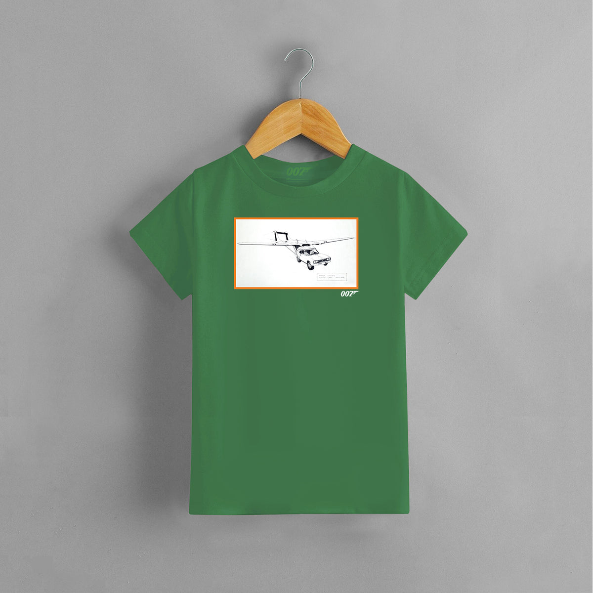 James Bond T-Shirt „Fliegendes Auto“ für Kinder/Teenager (6 Farben)