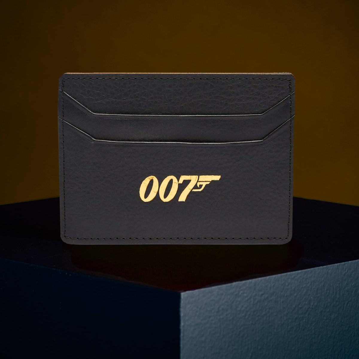 Personalisierter Kartenhalter aus Leder für James Bond 007 – Black Edition