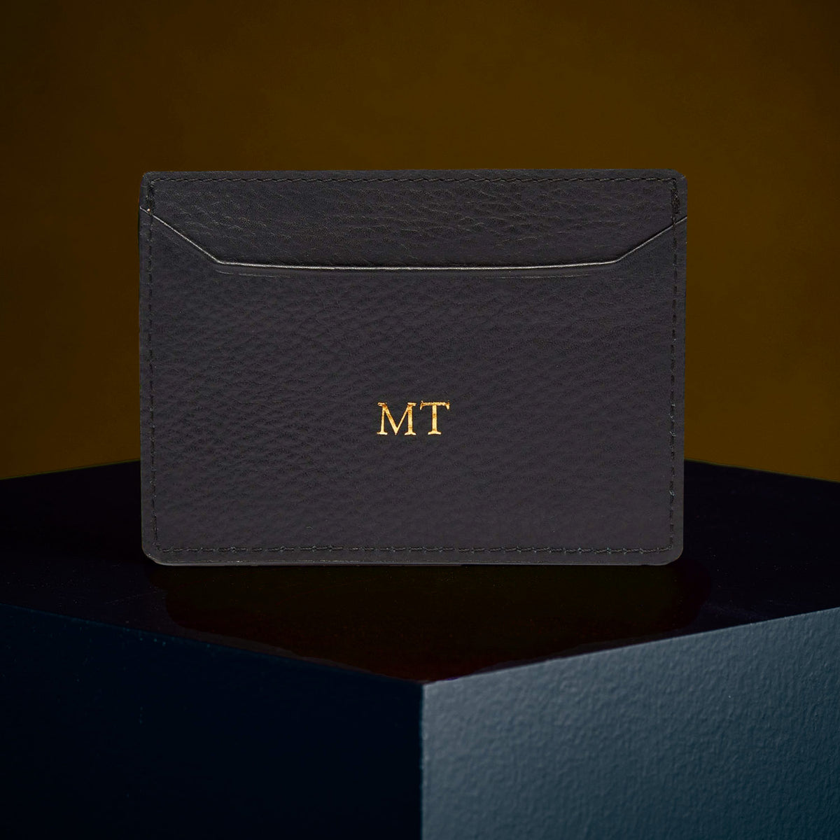 James Bond 007 Personalised Leather Card Holder - Black Edition