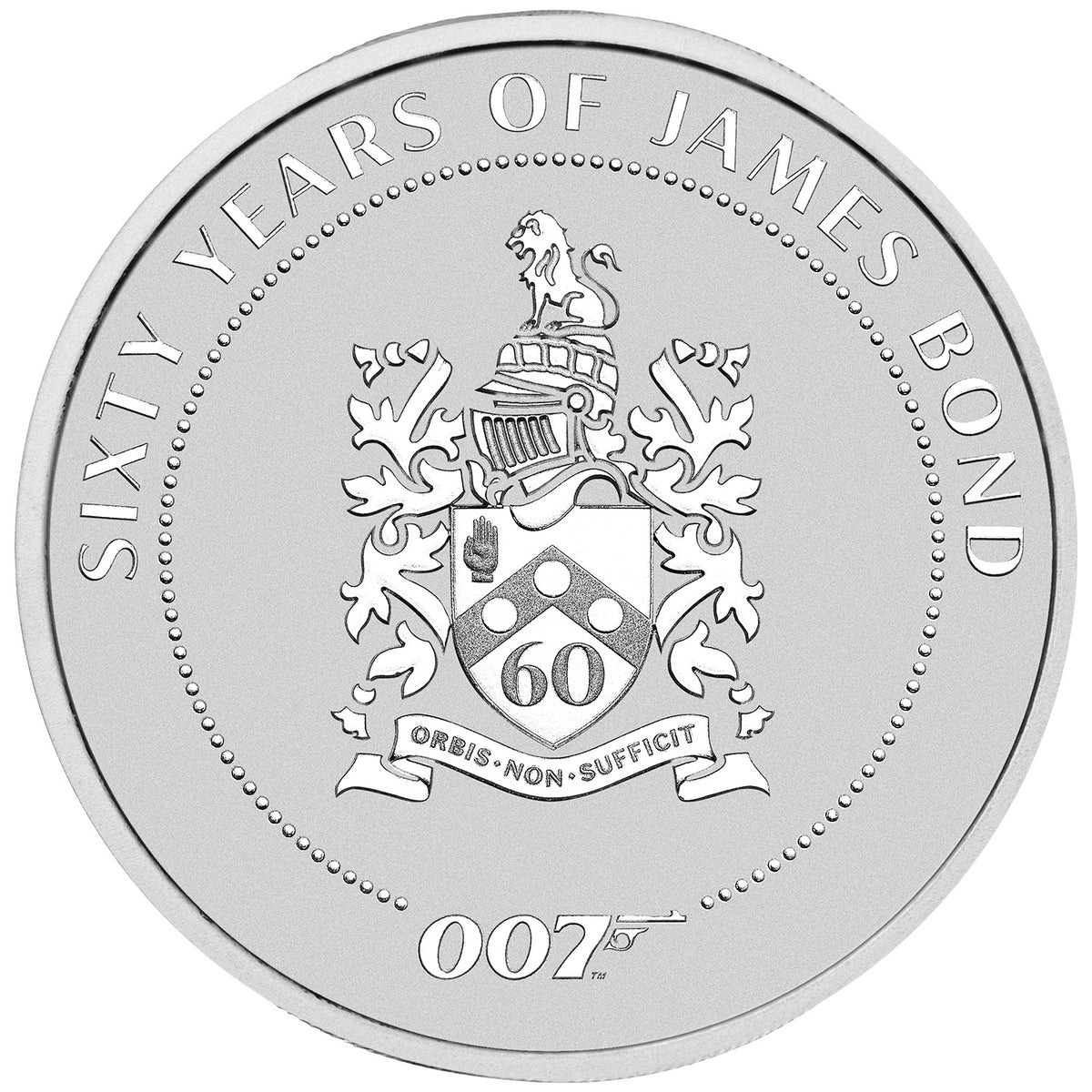 James Bond Family Crest 60th Anniversary 1oz Silver Coin - By The Perth Mint
