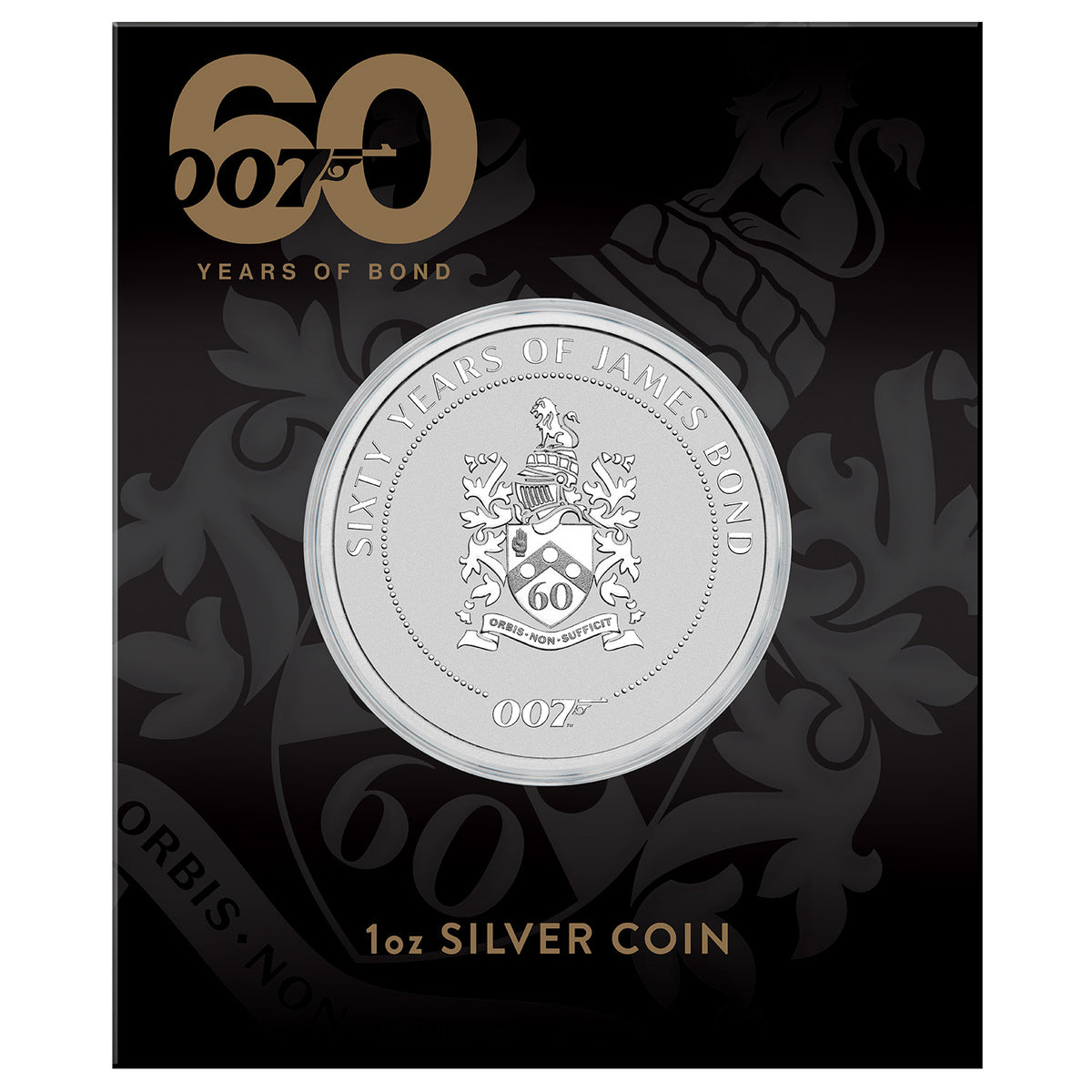 James Bond Family Crest 60th Anniversary 1oz Silver Coin - By The Perth Mint