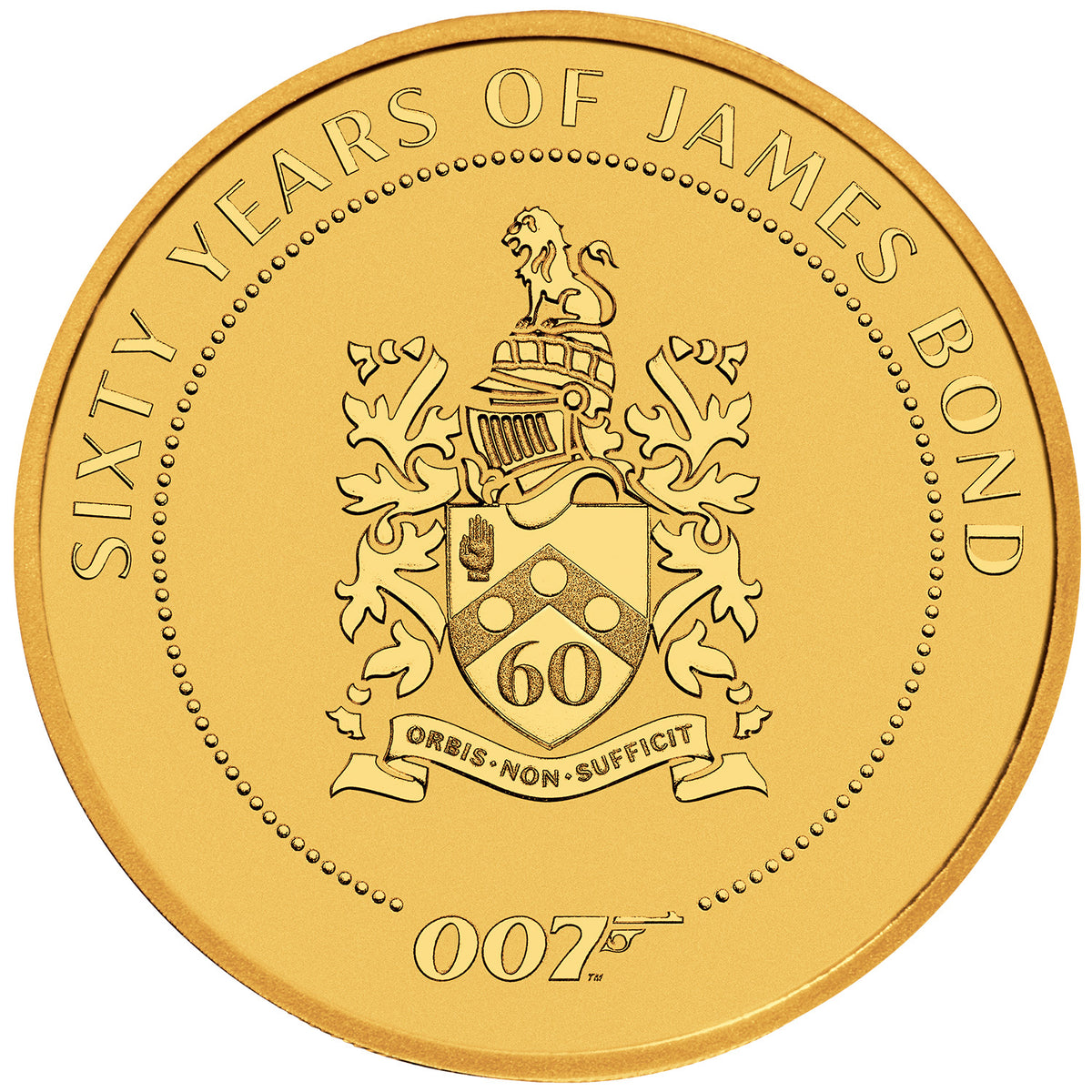 James Bond 1oz Gold Coin - Family Crest 60th Anniversary Edition - By The Perth Mint