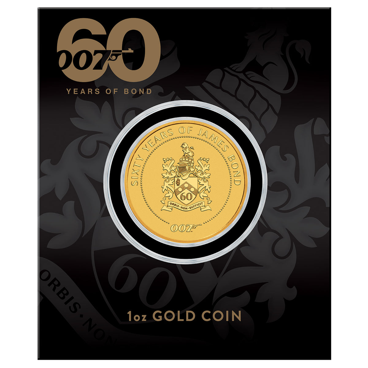 James Bond 1oz Gold Coin - Family Crest 60th Anniversary Edition - By The Perth Mint