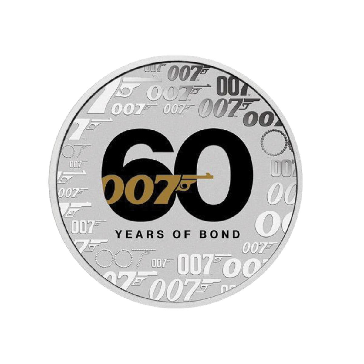James Bond 60 Years of Bond 1oz Silver Coin With Colour - By The Perth Mint