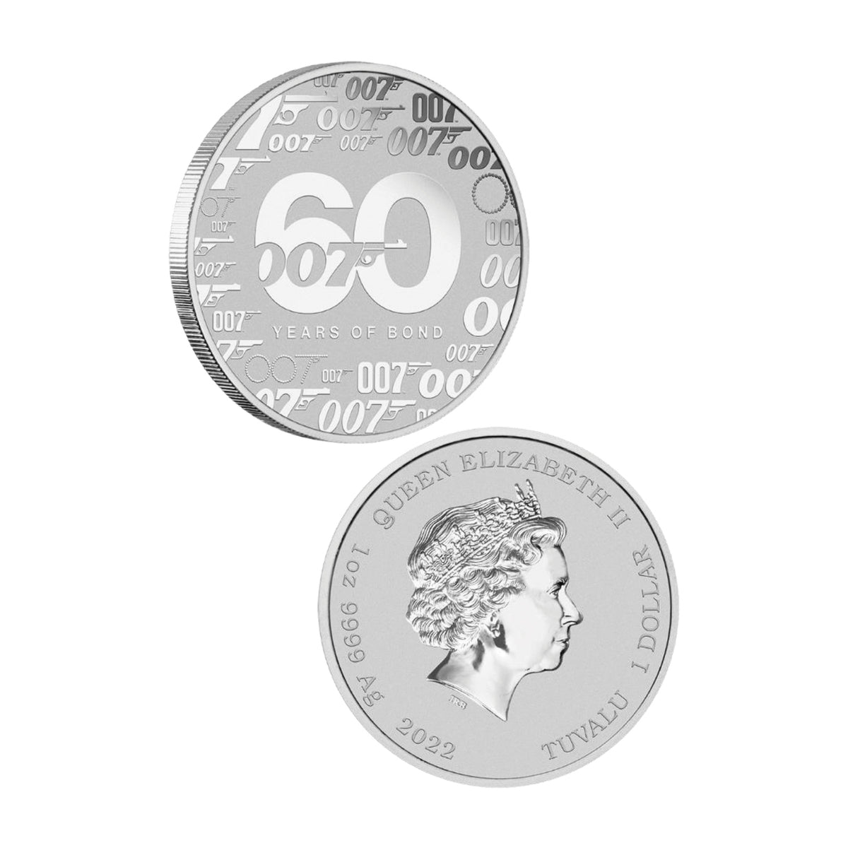 James Bond 60 Years of Bond 1oz Silver Coin - By The Perth Mint