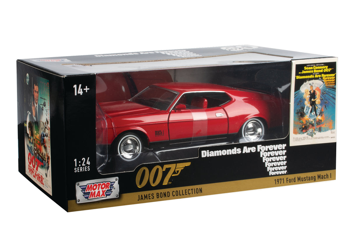 James Bond Ford Mustang Model Car - Diamonds Are Forever Edition - By Motormax
