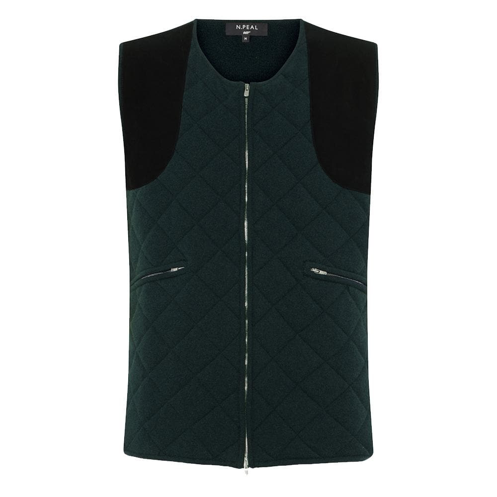 Lava Blue Quilted Cashmere Gilet - For Your Eyes Only Limited Edition By N.Peal - 007STORE