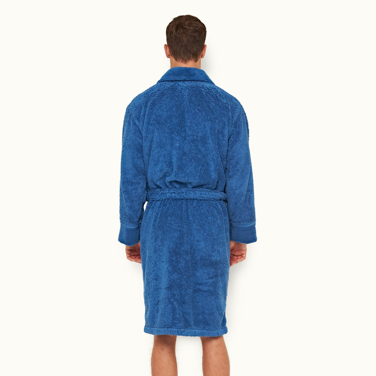 James Bond Mid Blue Dr. No Towelling Robe - By Orlebar Brown