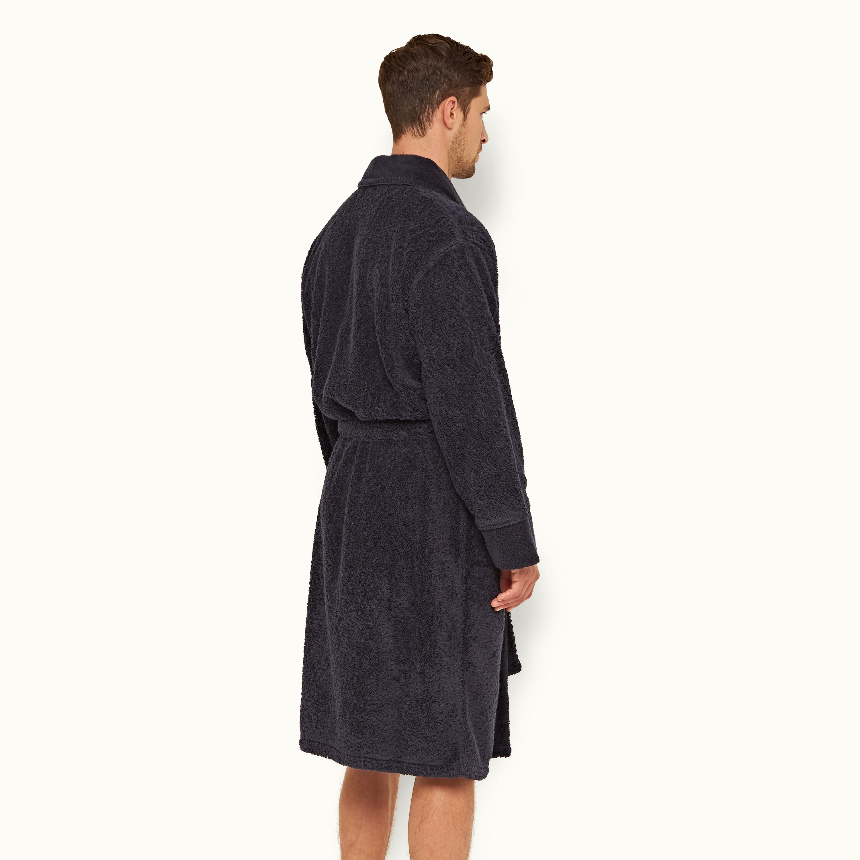 James Bond Navy Dr. No Bath Robe By Orlebar Brown | 007Store