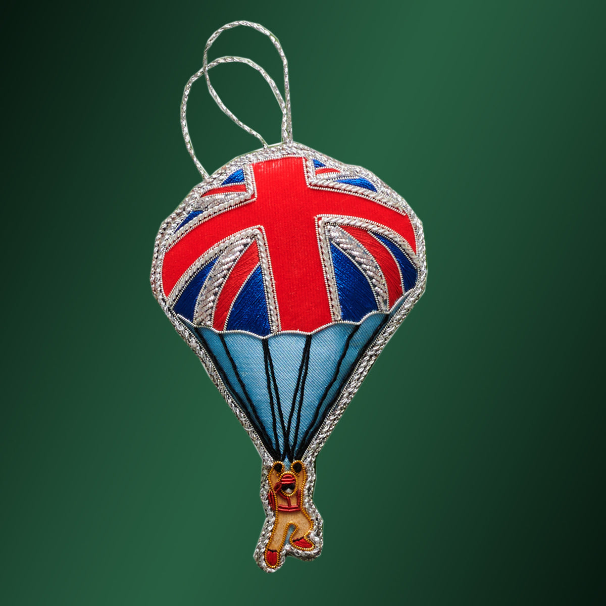 James Bond Union Jack Parachute Tree Decoration