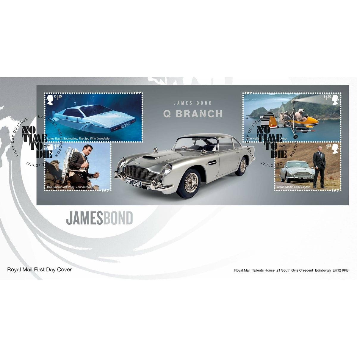 Royal Mail James Bond Q Branch Stamp Sheet Souvenir - 007STORE