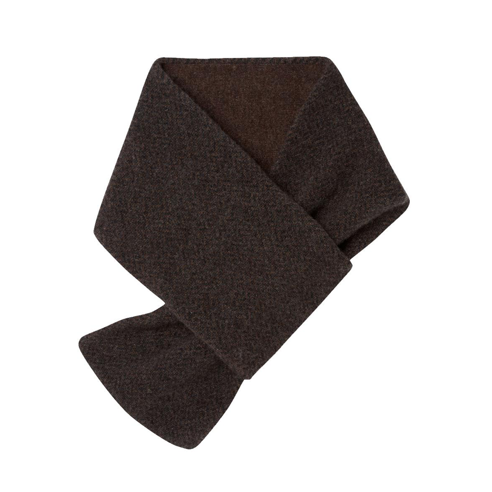 Brown &amp; Grey Cashmere Herringbone Scarf - Skyfall Limited Edition By N.Peal - 007STORE