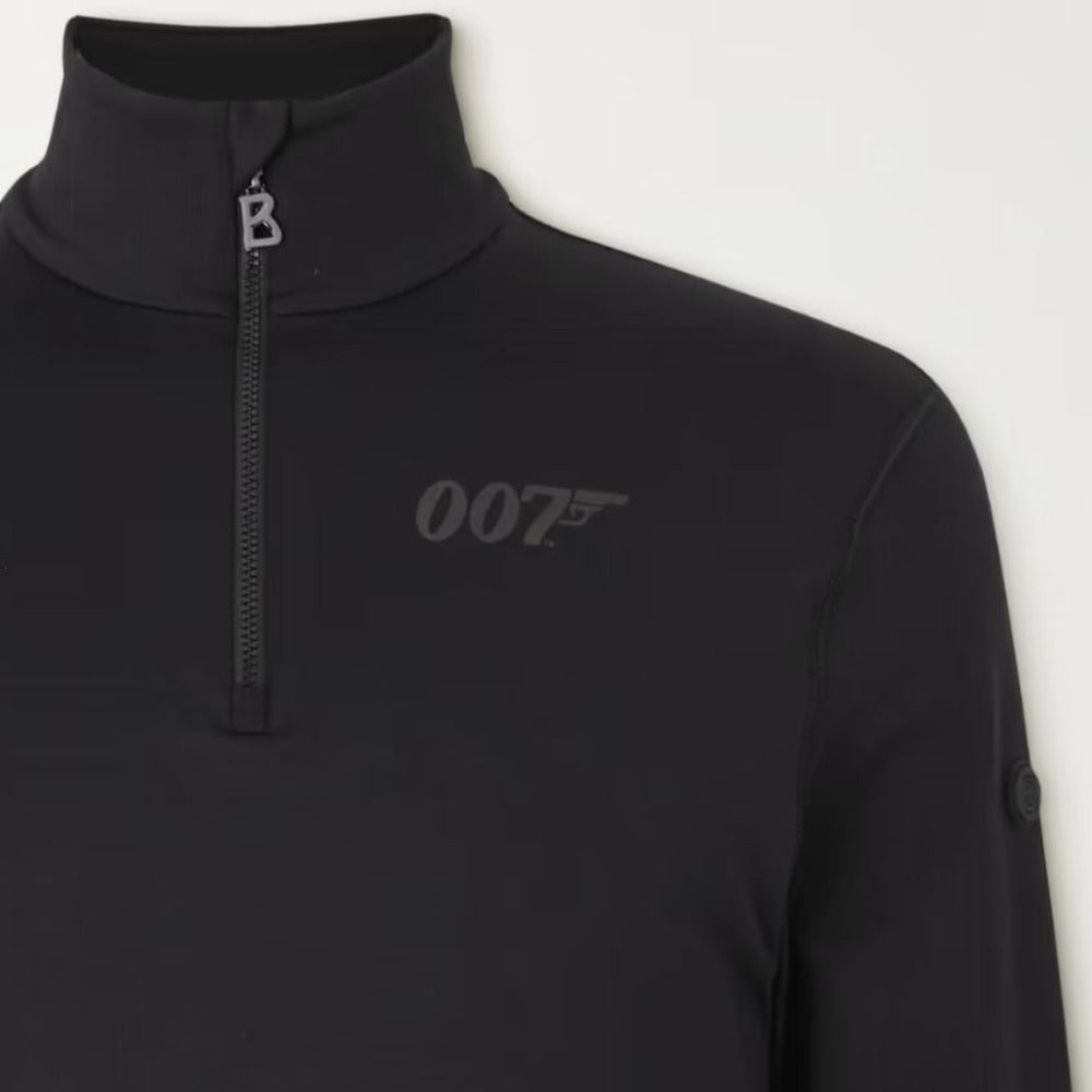 James Bond Black Quarter Zip Top - By Bogner