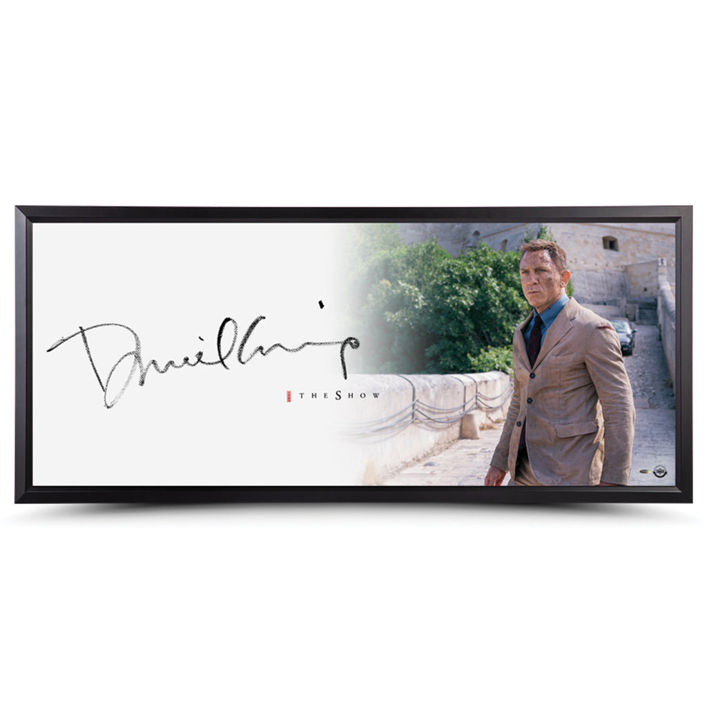 James Bond Daniel Craig Autograph Framed Print - No Time To Die Matera