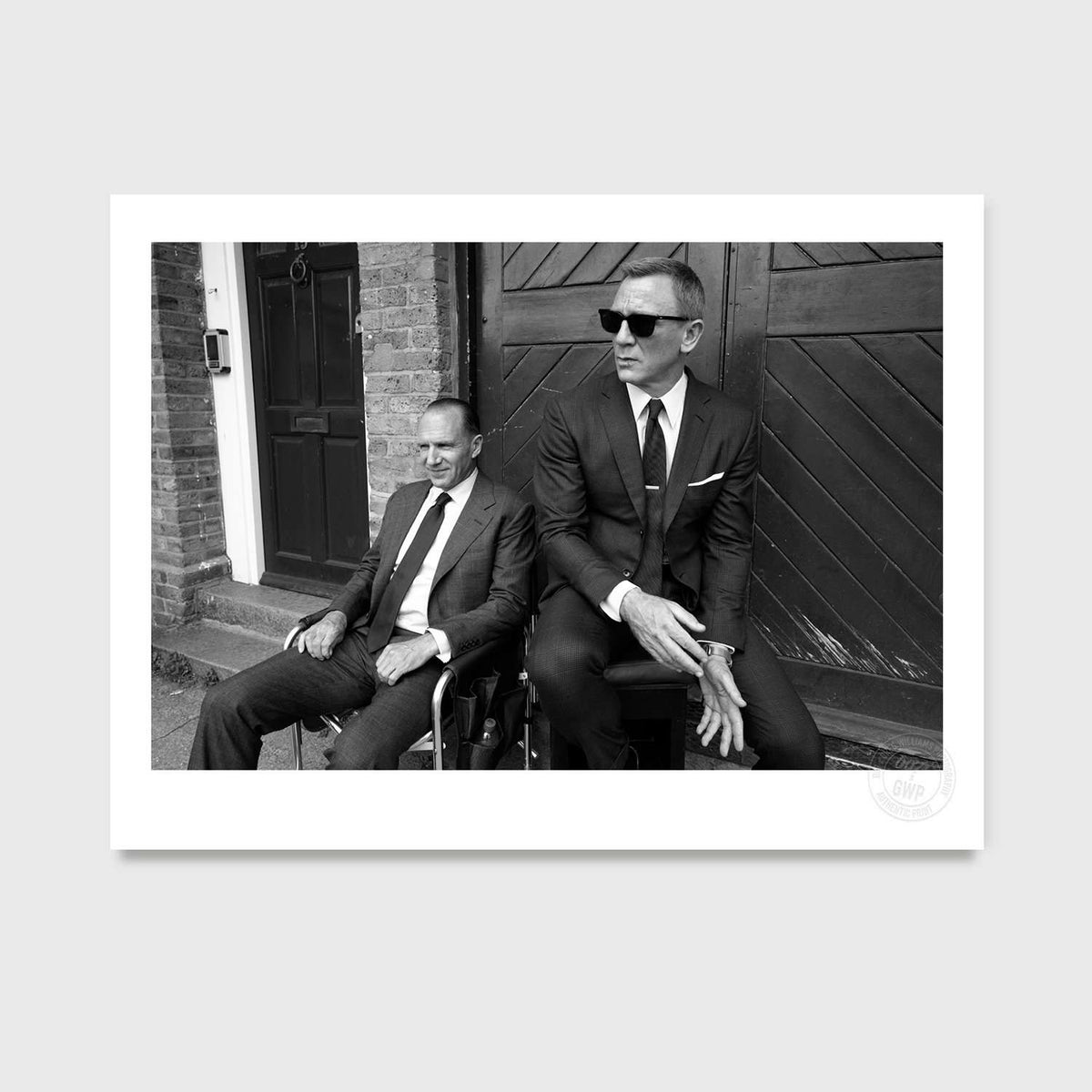Daniel Craig &amp; Ralph Fiennes (2019) Studio Stamped Print - By Greg Williams Photography PHOTO PRINT Greg Williams 