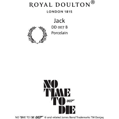 Jack The Bulldog Porcelain Model - No Time To Die Edition - By Royal Doulton (Outlet Item) PROP REPLICA ROYAL DOULTON 