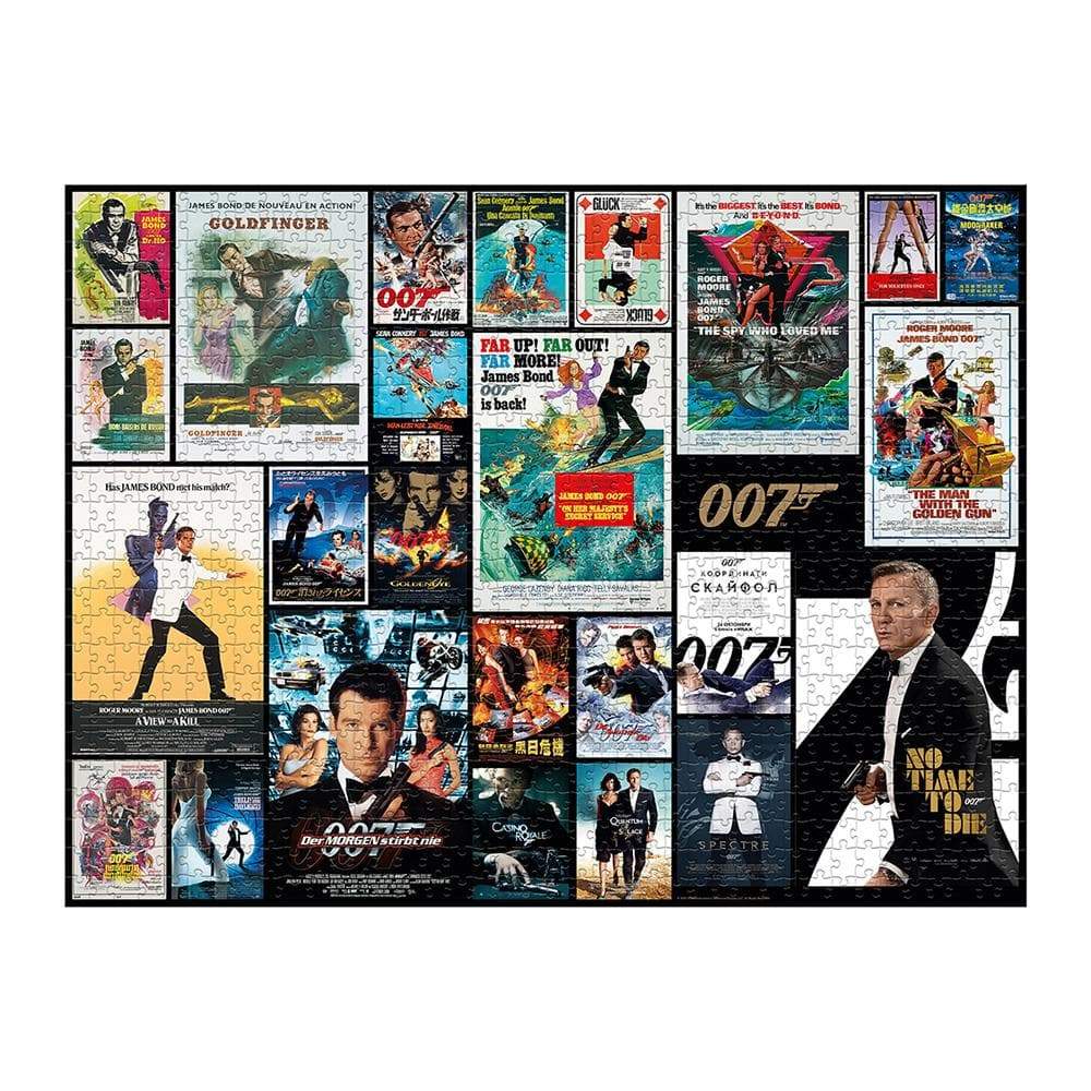 James Bond 007 25 Film Poster 1000 Piece Puzzle Puzzle Winning Moves 