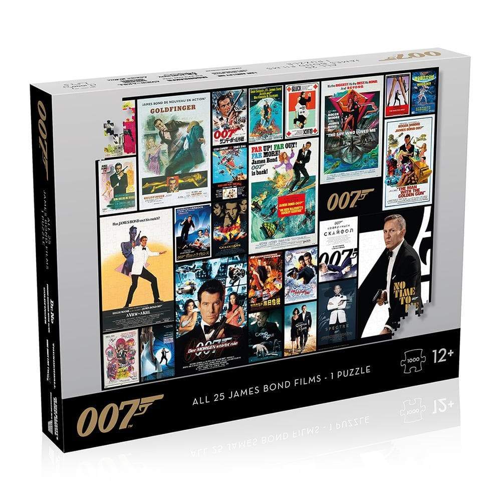 James Bond 007 25 Film Poster 1000 Piece Puzzle Puzzle Winning Moves 