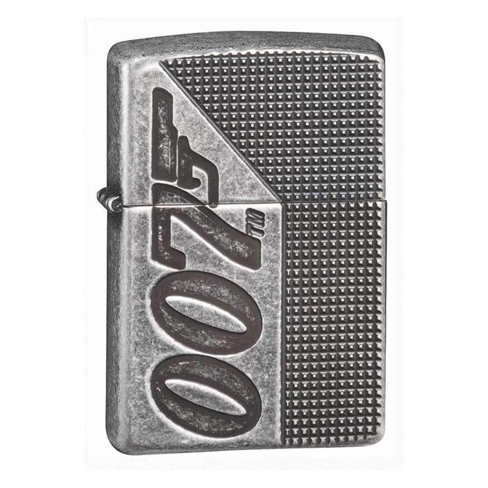 James Bond 007 Zippo Lighter - Antiqued Silver-plate Armor Case Flammable Lighter Zippo 