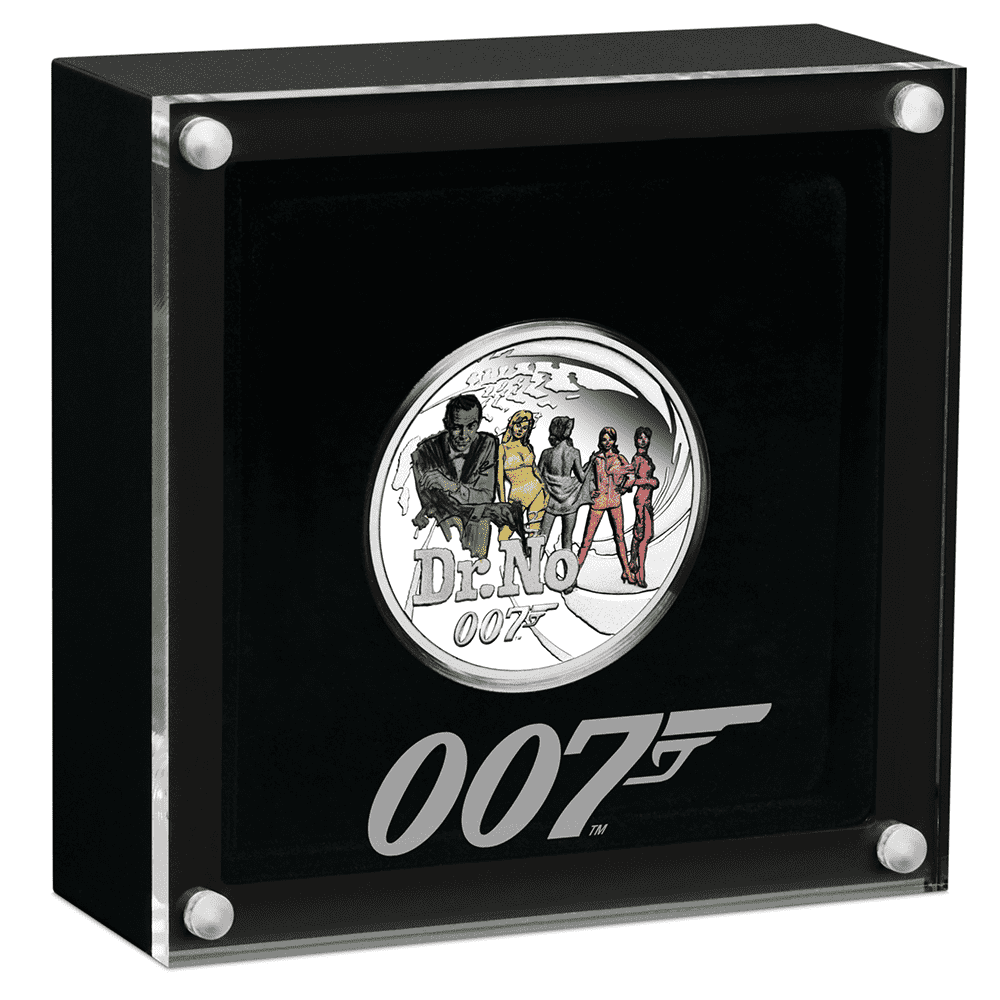 James Bond Dr. No 1/2 oz Silver Proof Coin - by The Perth Mint SCOIN PERTH MINT 