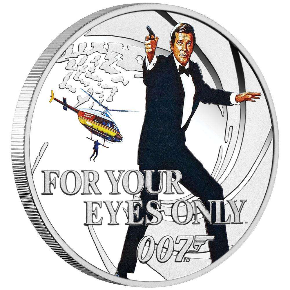 James Bond For Your Eyes Only 1/2 oz Silver Proof Coin - By The Perth Mint SCOIN PERTH MINT 