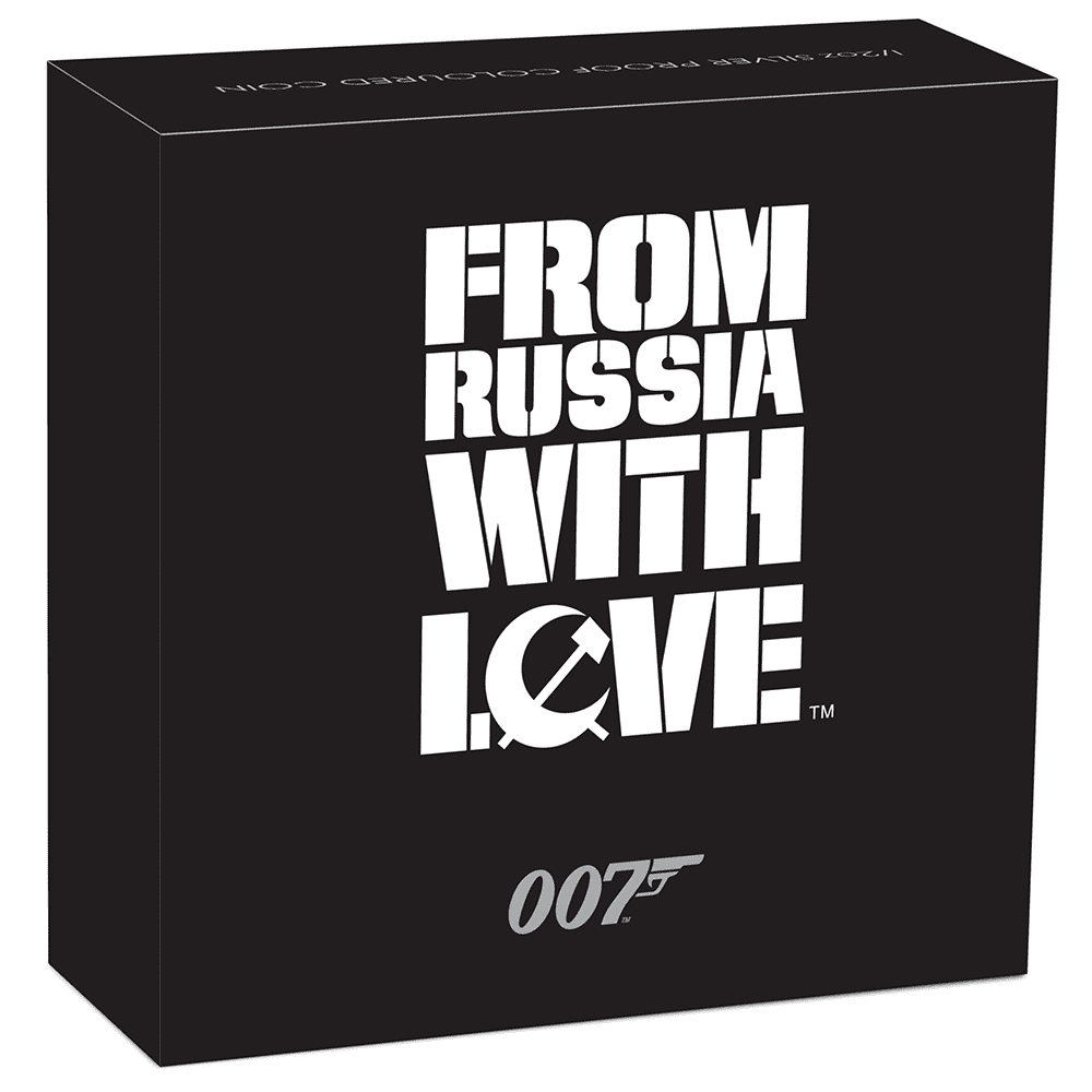 James Bond From Russia With Love 1/2 oz Silver Proof Coin - By The Perth Mint SCOIN PERTH MINT 