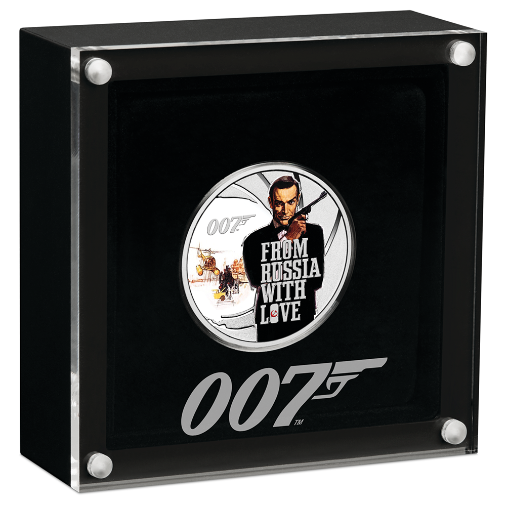 James Bond From Russia With Love 1/2 oz Silver Proof Coin - By The Perth Mint SCOIN PERTH MINT 