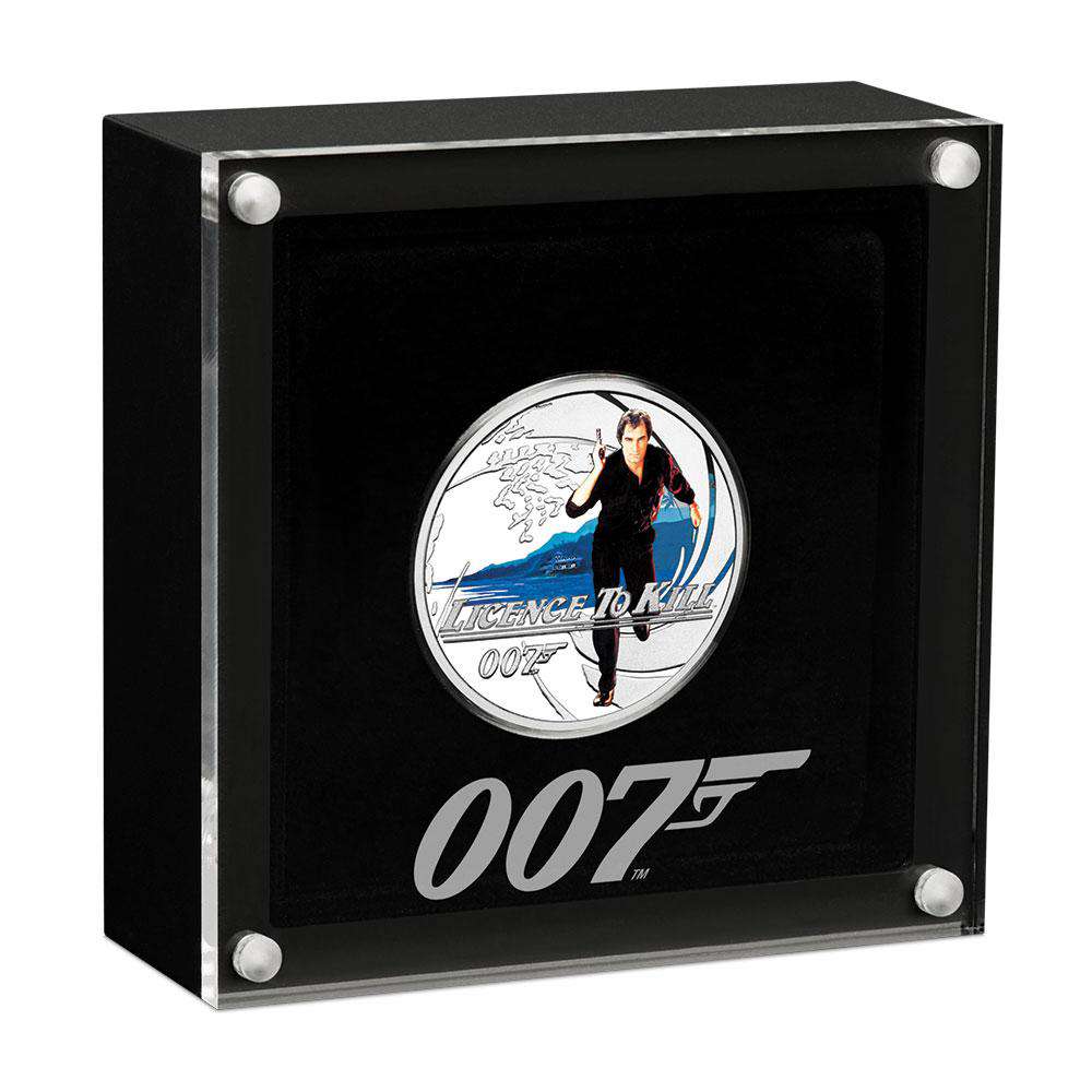 James Bond Licence To Kill 1/2 oz Silver Proof Coin - By The Perth Mint Collectible Coins &amp; Currency PERTH MINT 