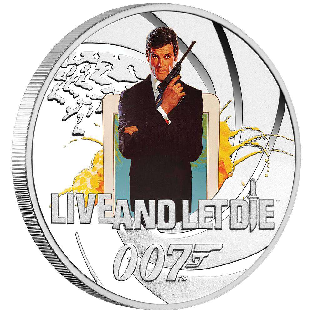 James Bond Live And Let Die 1/2 oz Silver Proof Coin - By The Perth Mint SCOIN PERTH MINT 